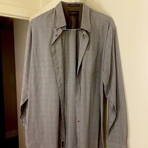 BLACK and BROWN dress shirt - grey